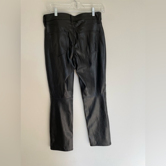 GAP black leather pants sz 28/8 regular - Picture 2 of 2